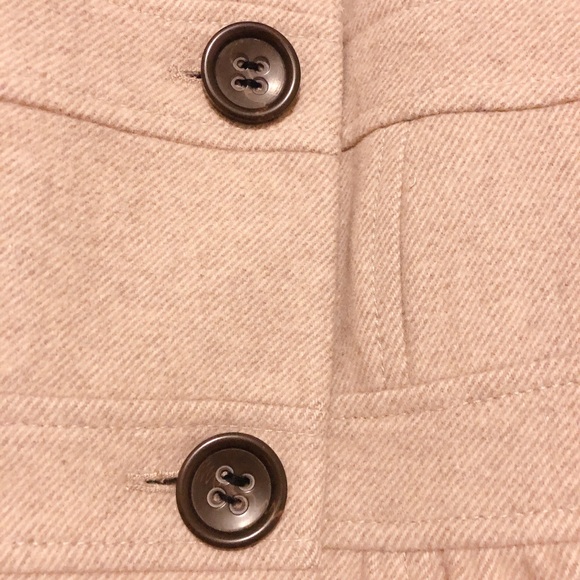 LOFT Beige Pea coat with Bell Sleeves - Picture 4 of 6